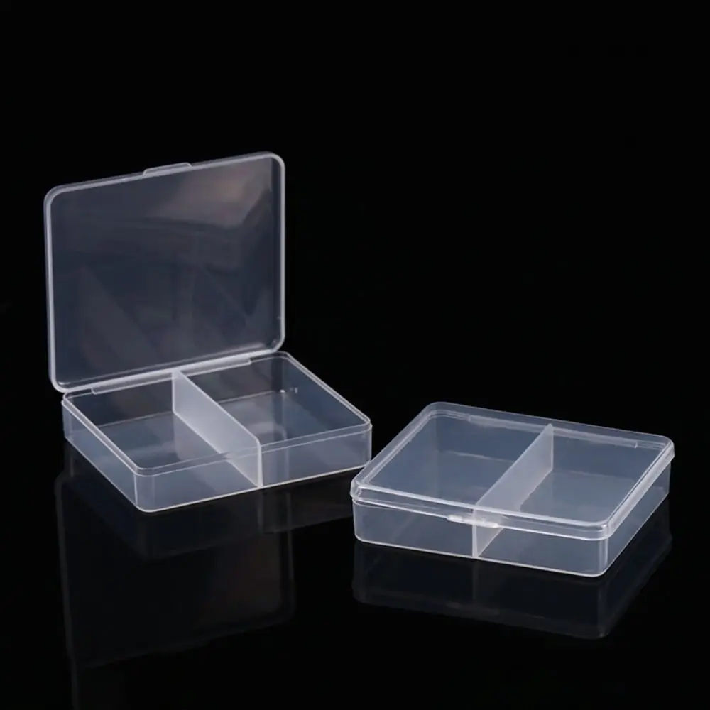 Square Plastic Clear Tool Storage Box Jewelry Beads Container Power Tools Accessories Box Small Items Sundries Organizer Case