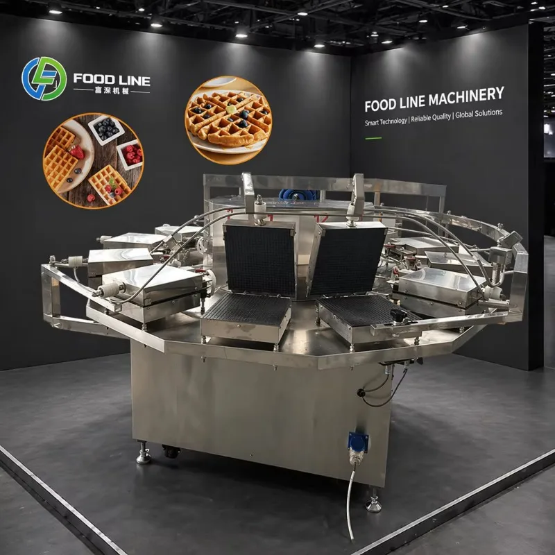 Potato Waffle Cutter Cheese Coin Mochi Waffle Machine Gas Fired Commercial Baking Equipment OEM Customized