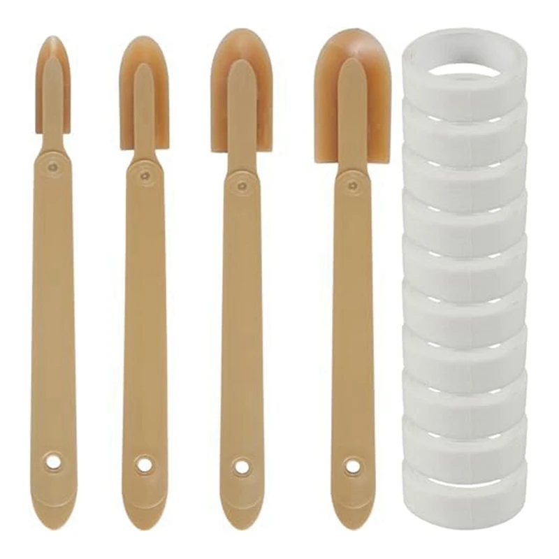 

A83I-4PCS Rubber Caulking Tool,Caulking Spatulas Caulk Finishing Tool,Caulk Remover Tool For Tiles Sink Joint Skirting