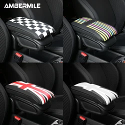 Leather For Mini F54 F55 F56 F60 R55 R56 R60 Auto Hand Rest Pad Central Armrest Storage Box Cover Protective Mat Accessories