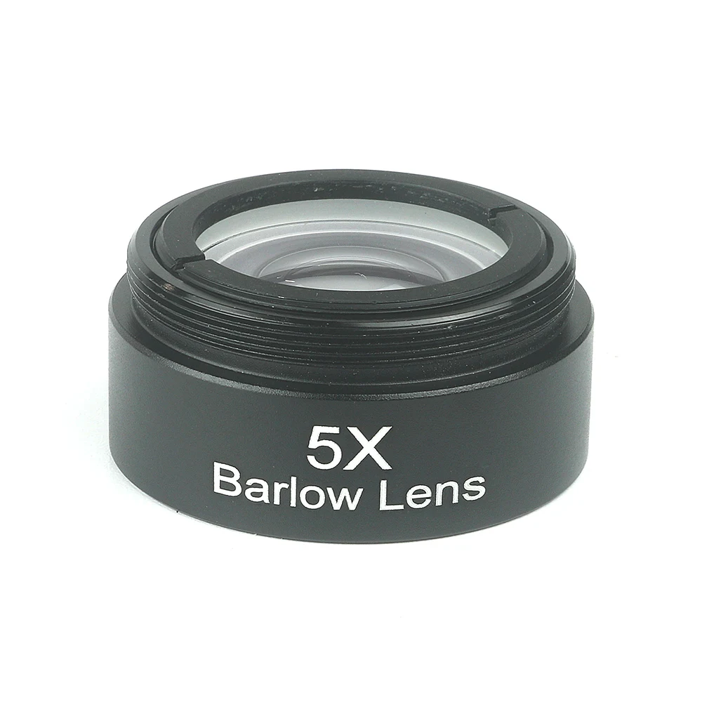 1.25 Inch 5X Barlow Lens FMC Optical Glass With Front M28*0.6mm Filter Threads for Telescope Eyepiece