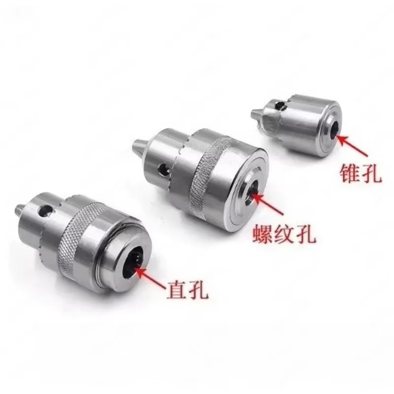 4/6/8/10mm High Precision Key Type Drill Chuck, Stainless Steel Wrench Chuck for Electric Drills