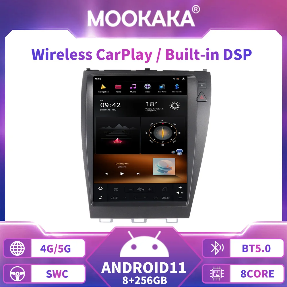 Car Radio For Lexus ES240/ES350 2006-2012 Android 11.0 Tesla Style Vertical Screen PX6 GPS Navigation Stereo Multimedia Player