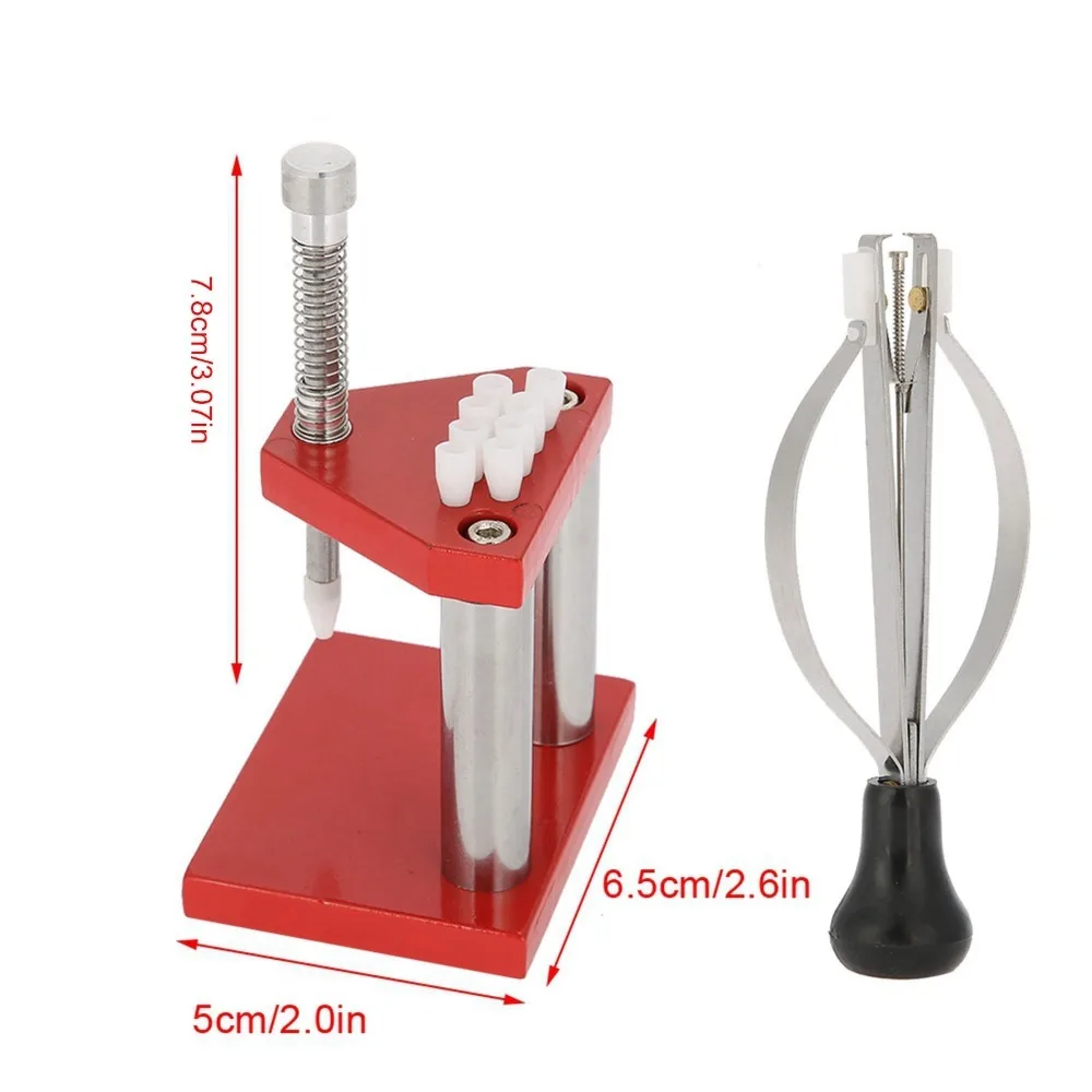 Professional Different Size Watch Hand Plunger Alloy Steel Red Watch Hand Set Fitter Watch Repair Tool Wristwatch Setting