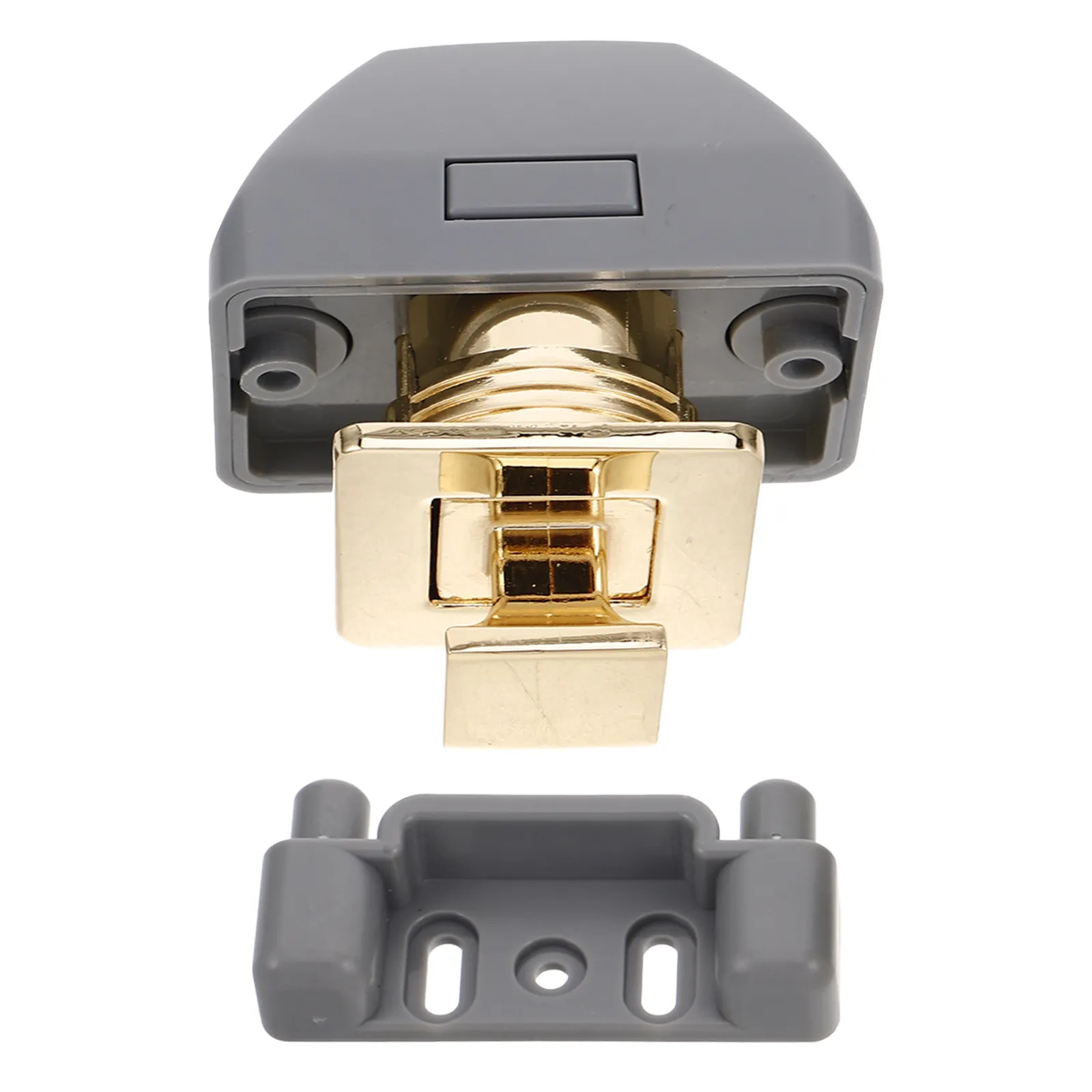 

Metal Plastic Square Push Button Lock Keyless Catch for Boat Cabinet Drawer Motorhome Caravan Yacht Secure Latch