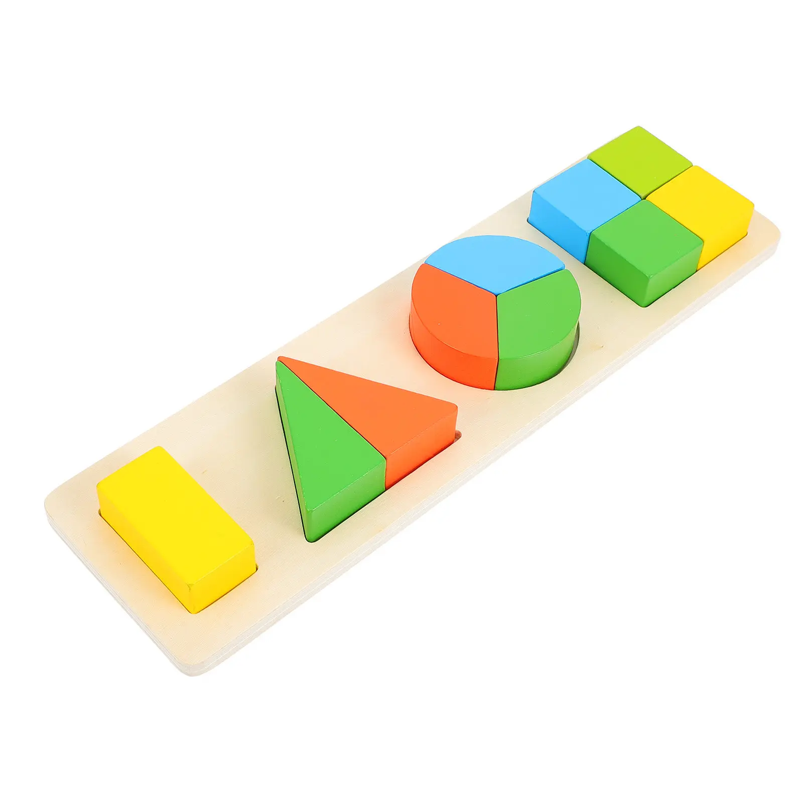 

1 Set Geometric Matching Education Plaything Natural Wood Shape Matching Puzzle Early Learning Block for Kids