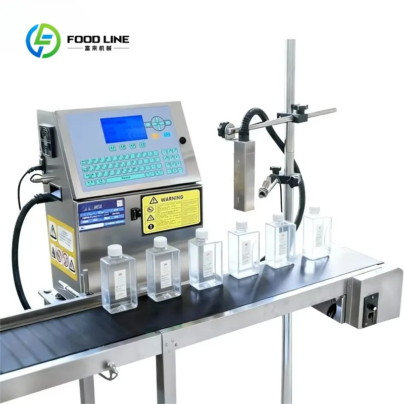 Custom Made Small Character Industrial Inkjet Printer Machine New Condition Leather Label Flex Egg-based Date Time Batch Number