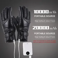 Electric Heated Gloves No Battery USB Hand Warmer Heating Gloves Winter Motorcycle Thermal Touch Screen Waterproof Bike Gloves