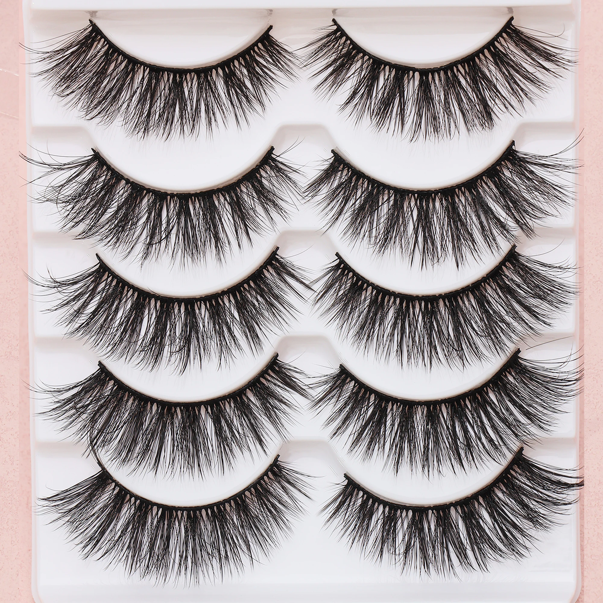 5 Pairs Lashes Natural, slim, fashionable, trendy, thick false eyelashes long Manga Lashes Fake Lashes Makeup