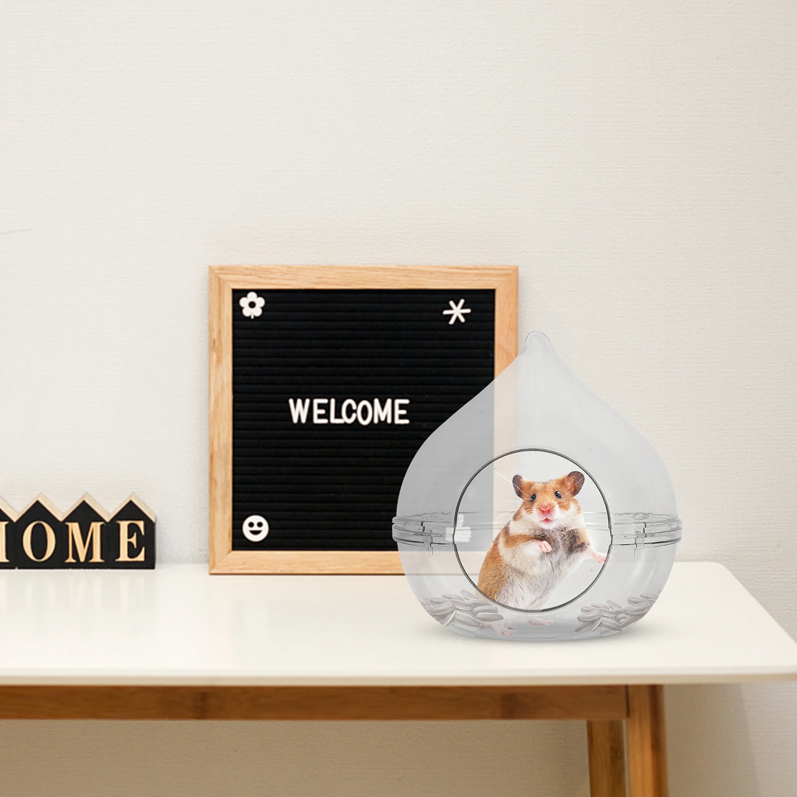 

Transparent Hamster Bathtub Multi-Function Bath Container Hamster Sand Bath Box Household Pet Supplies Accessory
