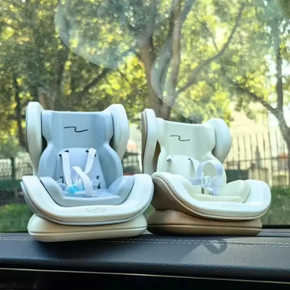 Assento de segurança para boneca de carro, cadeira de desenho animado, modelo de assento de carro, decoração para boneca, estilo interior de carro, presentes de aniversário de menina
