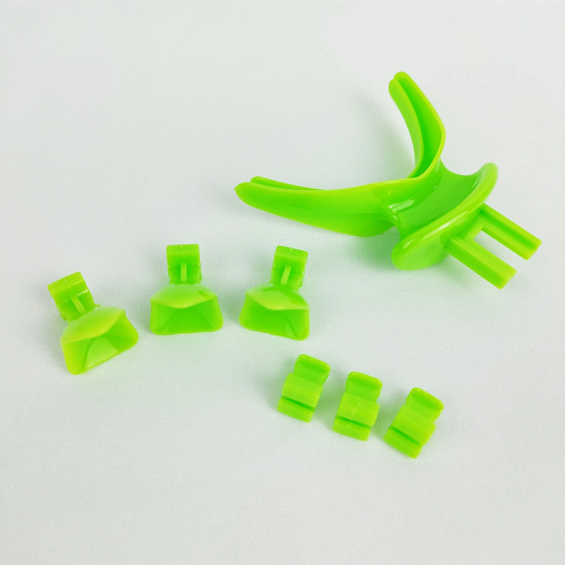 4x7Pcs/set BPS Dental Centric Impression Trays Bite Registration Denture Repair Occlusal Record Articulator Facebow Implantology