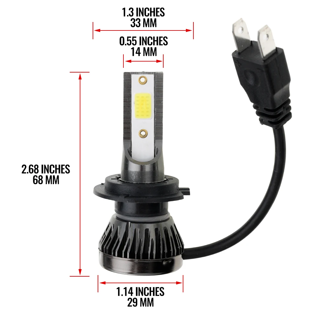 2x Canbus 6000k biały 8000lm H7 Led Light LED Tip reflektor do golfa 5 (2007) — zdjęcie 4