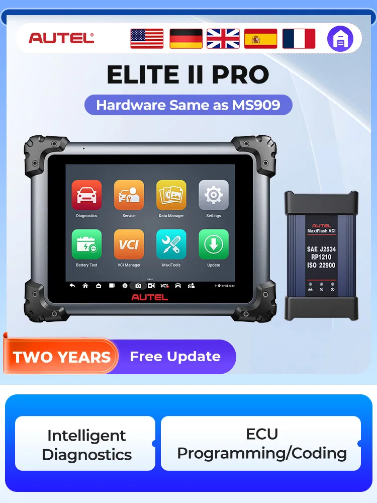 Autel MaxiSys Elite II Pro ULTRA Diagnosegerät J2534 ECU Programmierung Codierung Auto-Scanner als MS919 Motor TruSpeed CAN FD DoIP