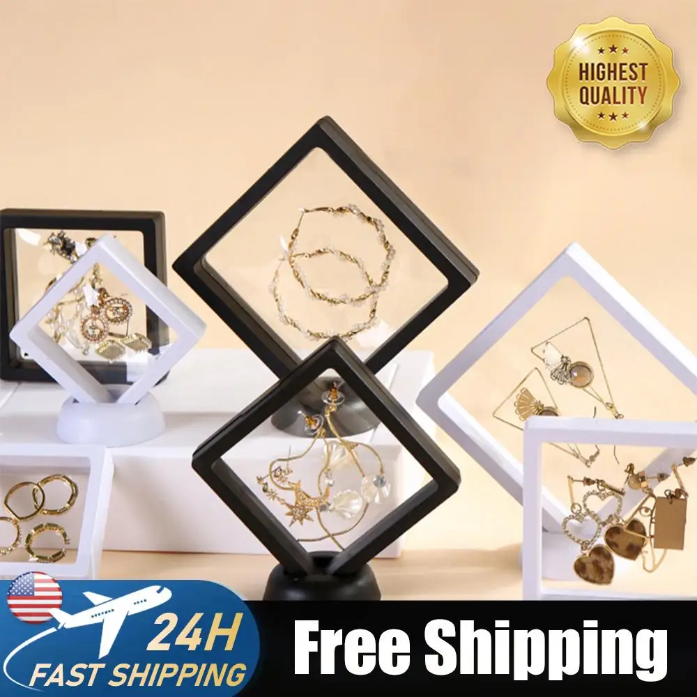 

Floating Display Case Acrylic 3D Floating Frame Display Holder Creative for Antique Challenge Coins Medals Jewelry