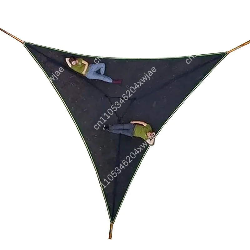Anti Rollover Triangle Hammock for Outdoor Camping Double Multi Person Suspended Tree Tent Lightweight