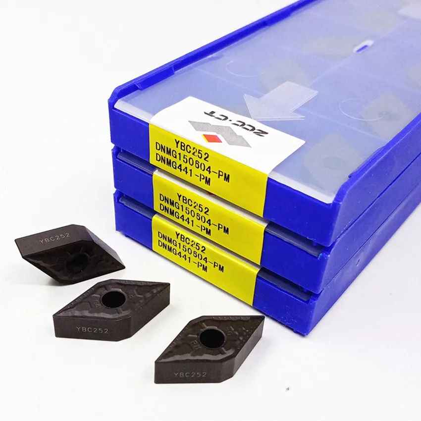 DNMG150604-PM YBC252/DNMG150608-PM YBC252/DNMG150612-PM YBC252 DNMG441 DNMG442 DNMG443 ZCC.CT CNC carbide inserts 10pcs/box