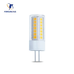 Dimmable G4 LED 220V 240V Corn Lamp 5W No Flicker 2835SMD 45LEDS Ceramics PC 360 Degrees Crystal Chandelier Light Bulbs For Home