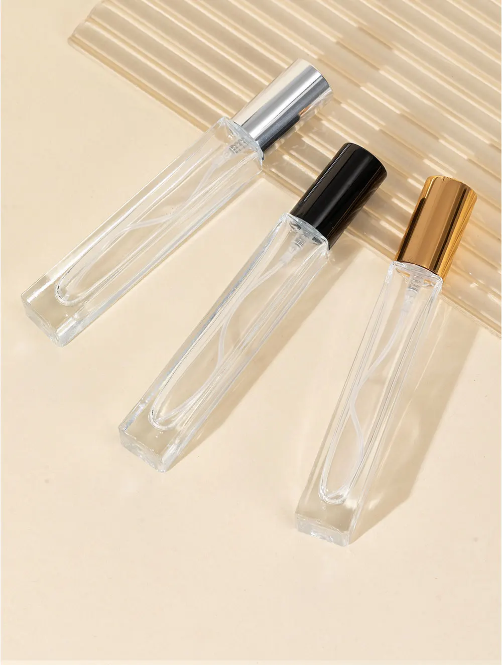 6 Stück/Set Luxuriöse 10ml Glas-Parfümsprühflaschen - Nachfüllbare Transparente Sprühflaschen - Ideal für Reisen und Duftliebhaber – Detail 7