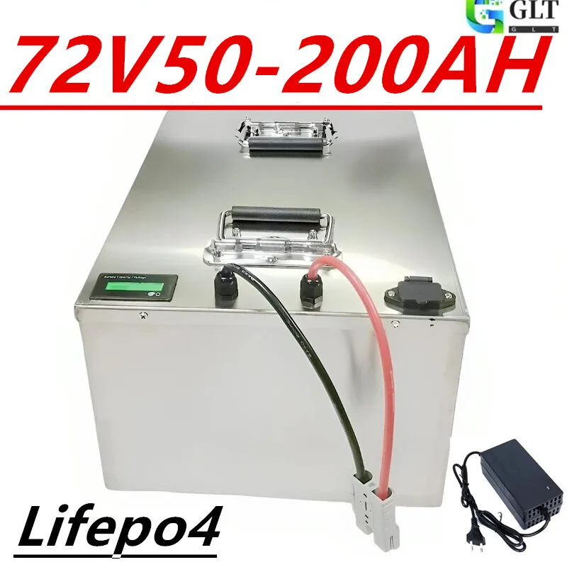 72V Lifepo4 Battery Pack 50Ah100Ah/120Ah/150Ah/200Ah with Bluetooth BMS APP for 5000W 8000W Van Golf Cart Motorcycle MiniCar
