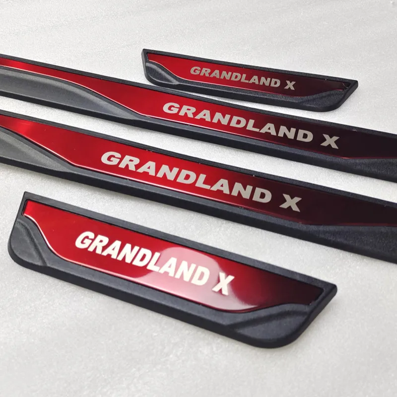 car accessories for 2017-2022 OPEL GRANDLAND X A18 ABS+ Stainless  Car Door Sill Scuff Plate Protector Trim Cover Guard Styling