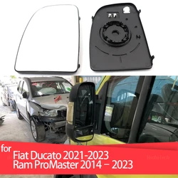 Left&Right Side Heated Wing Mirror Glass  Angle Rearview Mirror for Fiat Ducato 2021-2023 for Ram ProMaster 2014-23