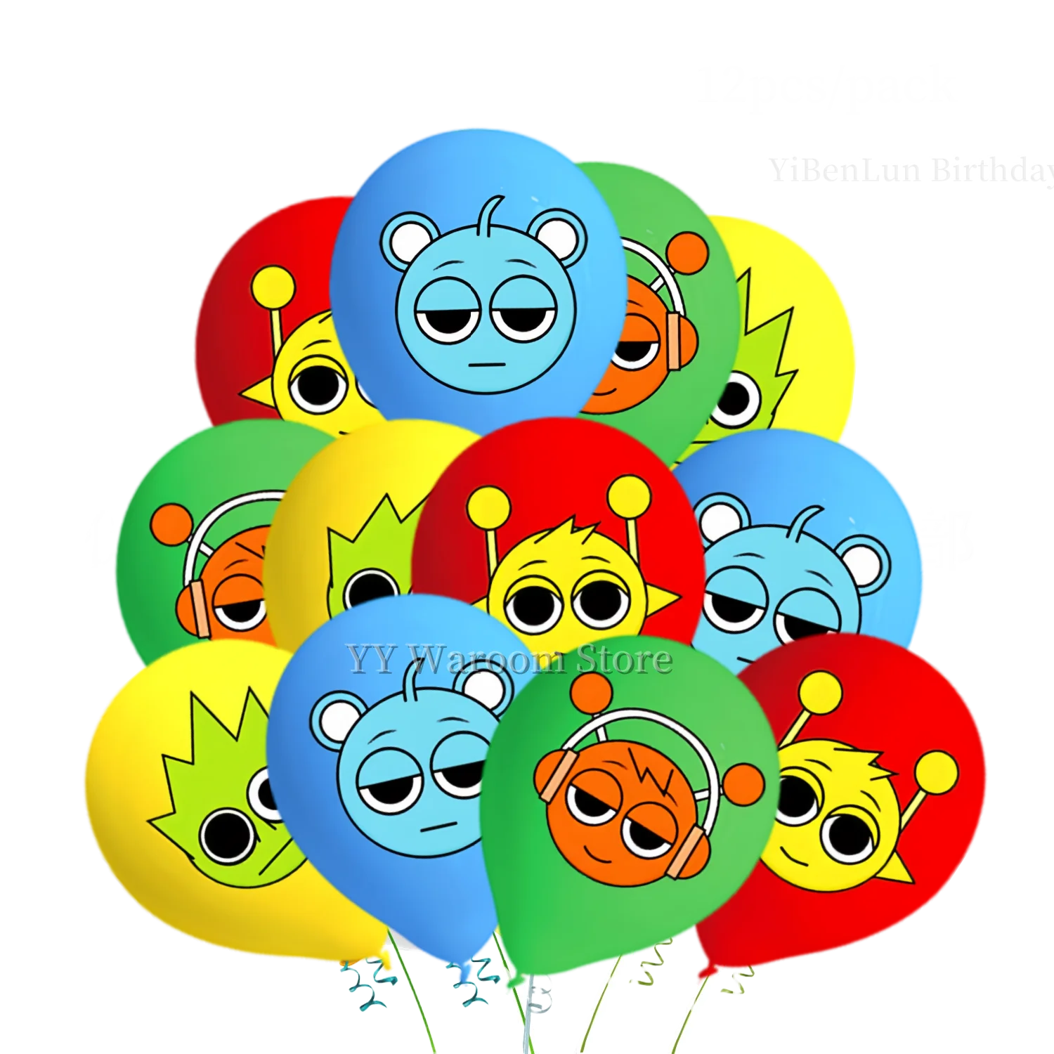 Sprunki Ballon-Set, Sprunki Geburtstagssachen, Unglaubliche Box, Party, Sprunki, Geburtstagsballons, Babyparty, sprunkige Geburtstagsparty-Geschenke