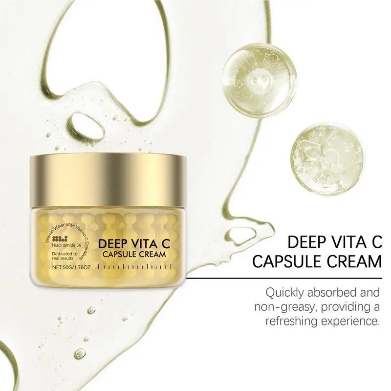 

Vitamin C Brightening Face Cream Collagen Moisturizing Nourish Repair Face Damaged Lift Firm Smooth Bright Brightening Skin Care