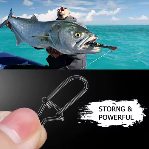 50Pcs Crankbait Snaps Stainless Steel Duo Lock Lure Snaps Quick Change Fishing Clips Fast Speed Clips Snap Hook Connector - Image 4