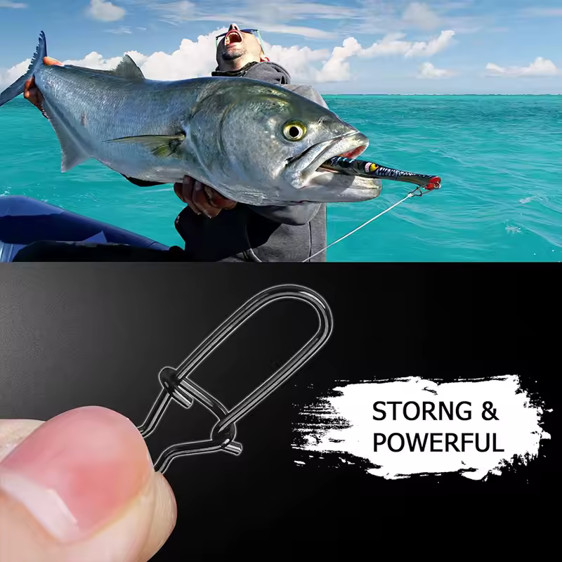 50Pcs Crankbait Snaps Stainless Steel Duo Lock Lure Snaps Quick Change Fishing Clips Fast Speed Clips Snap Hook Connector - Image 4
