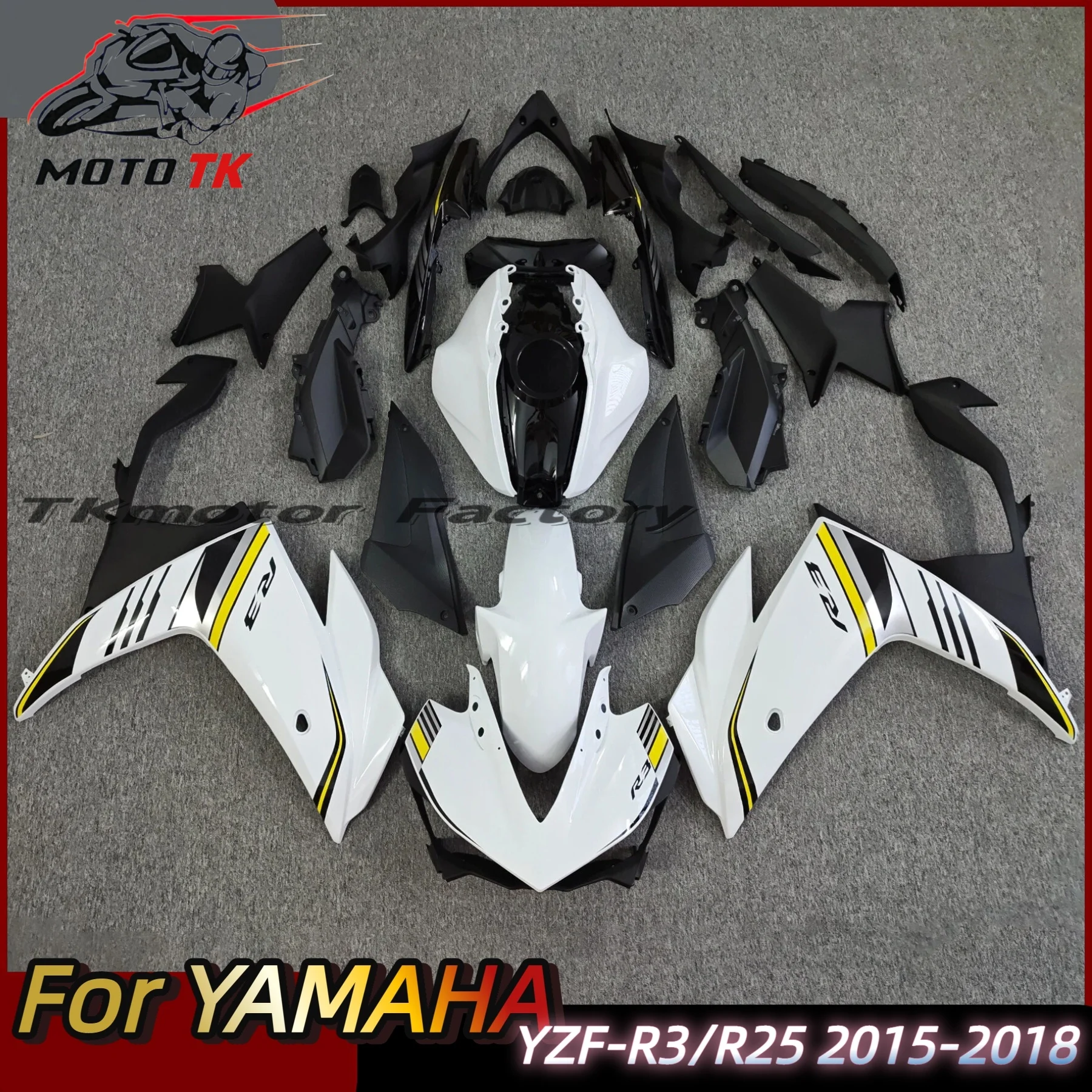 

New ABS Fairings Kit Fit For YAMAHA YZF- R3 R25 15 16 17 18 2015 2016 2017 2018 Bodywork Set Custom Matte