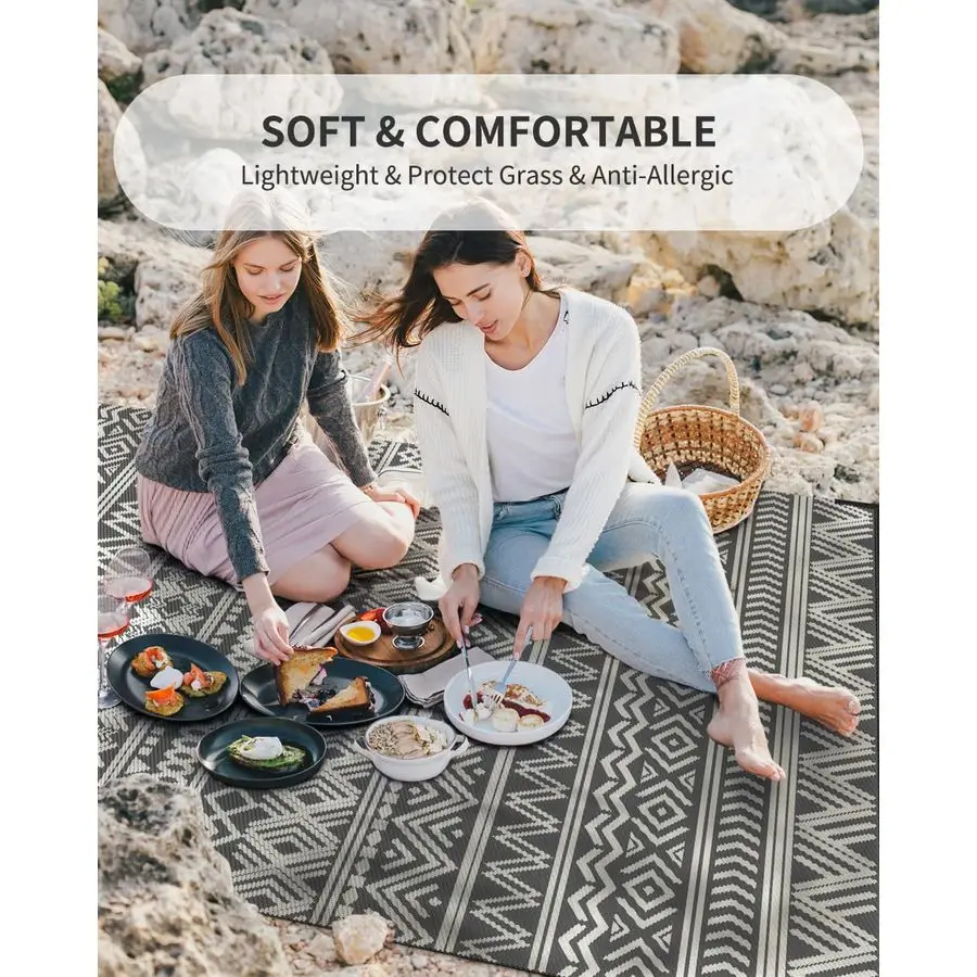 

Outdoor Rug Carpet Waterproof 5x8 Outdoor Patio Rug Mat Reverisble Plastic Straw Outdoor Rug for RV Camping Picnic Beach Balcony