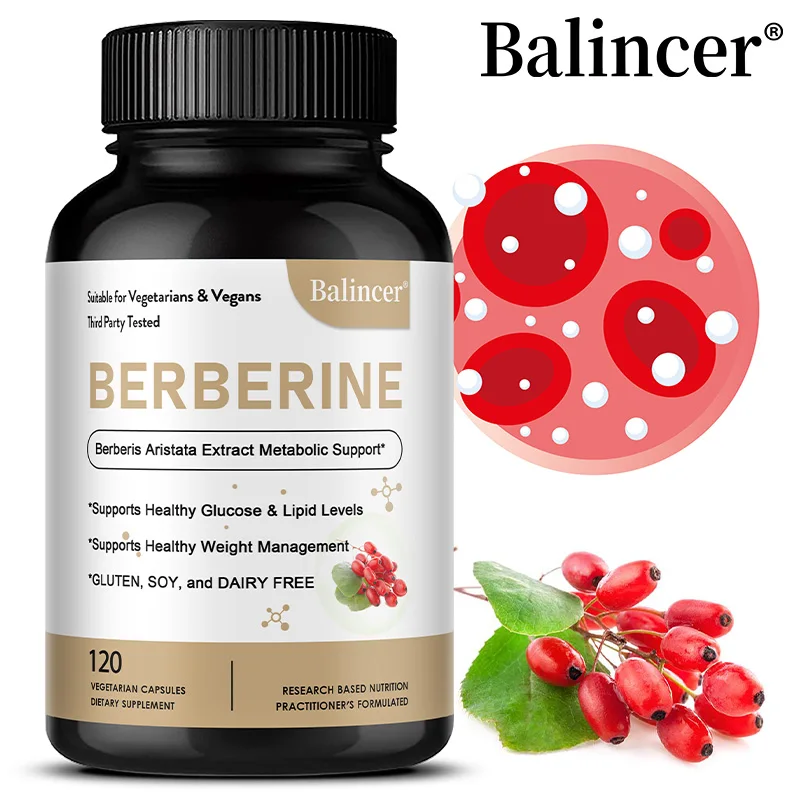 

Premium Berberine - Supports Immune System, Cardiovascular and GI Health, Weight Management, Antioxidant - 120 Capsules