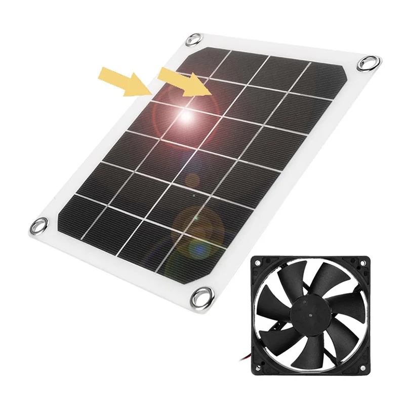 

High power outdoor solar exhaust fan, pet cage exhaust fan, solar cooling fan, cooling ventilation fan
