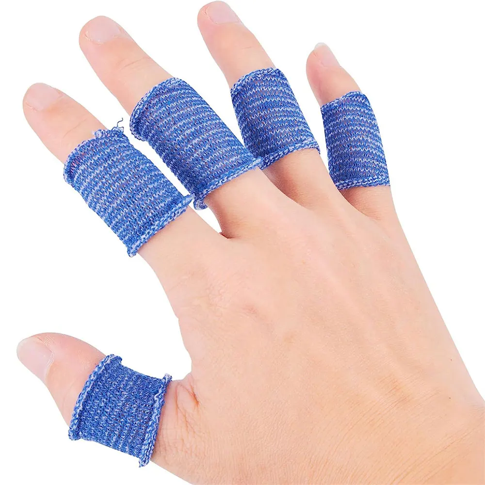 Vendaje Tubular para dedos, 10 piezas, Protector de pulgar, cojín Protector para las yemas de los dedos, absorbe la humedad