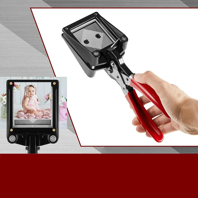 1 Piece Handheld Passport Photo Cutter 2X2 Inch Metal Photo ID Die Cutter Punch Picture Cutter Paper For Office Family