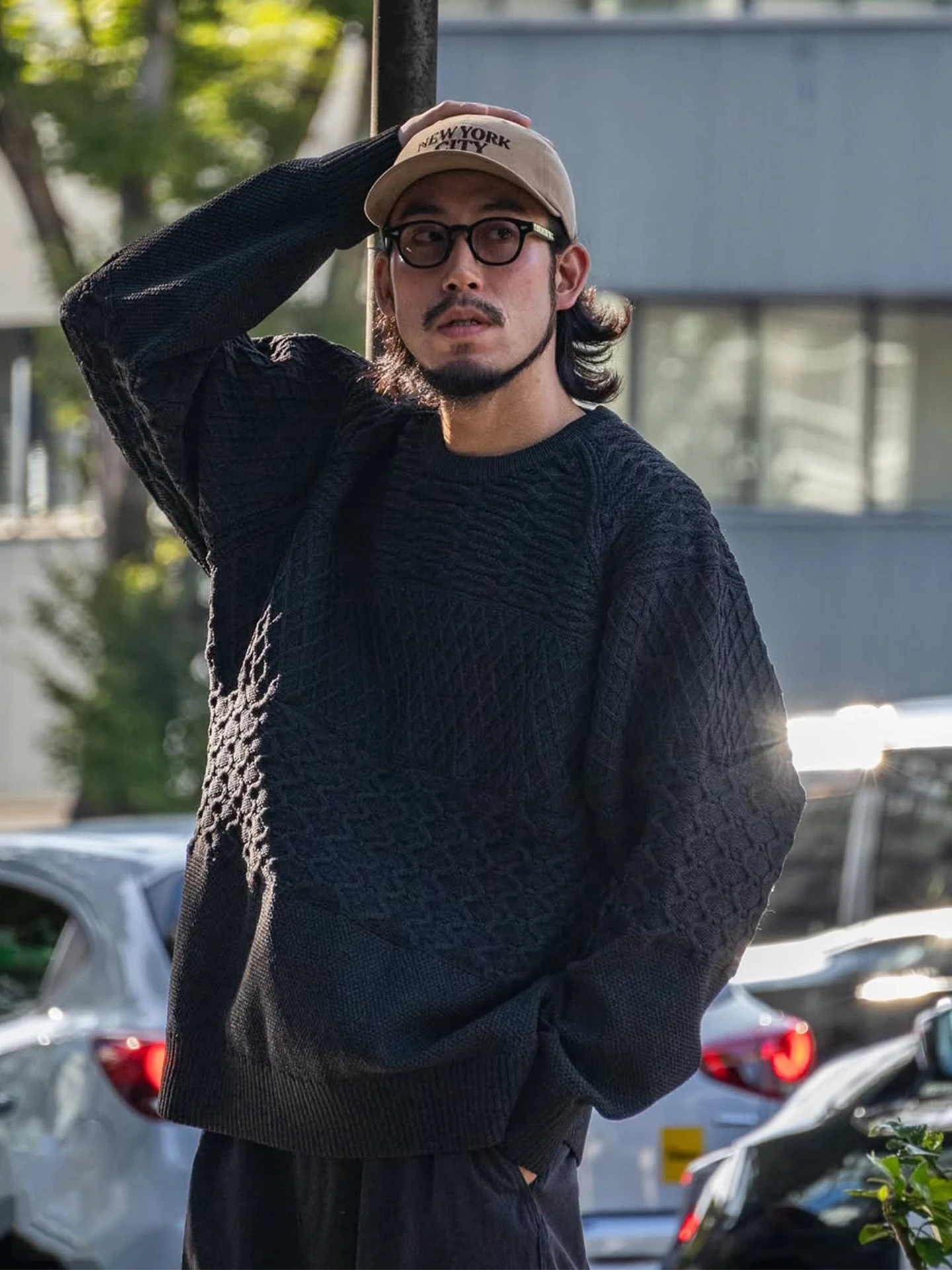 

25AW Japanese Retro Versatile Loose Casual Unisex Round Neck Knit Sweater for Men Pullovers