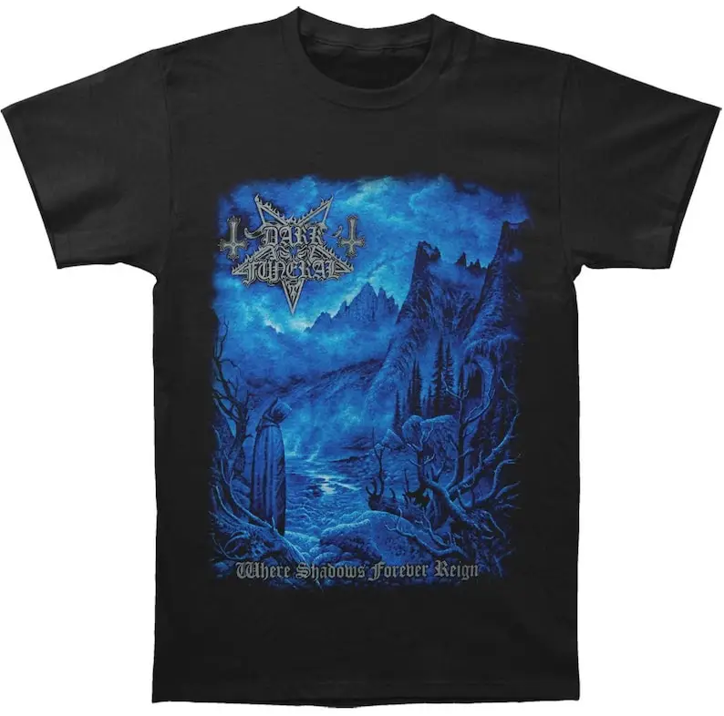 Dark Funeral - Where Shadows Forever Reign T Shirt  100% Cotton Oversized Classic Funny Graphic Tees