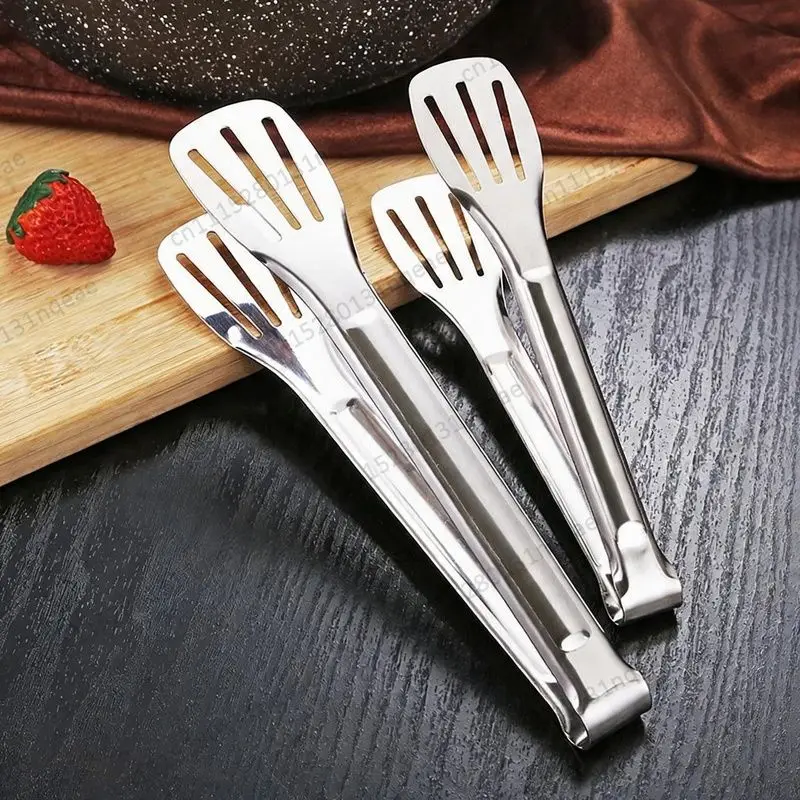 Stainless Steel Barbecue Clip Food Grade Salad Cake Dessert Clip Kitchen Utensils