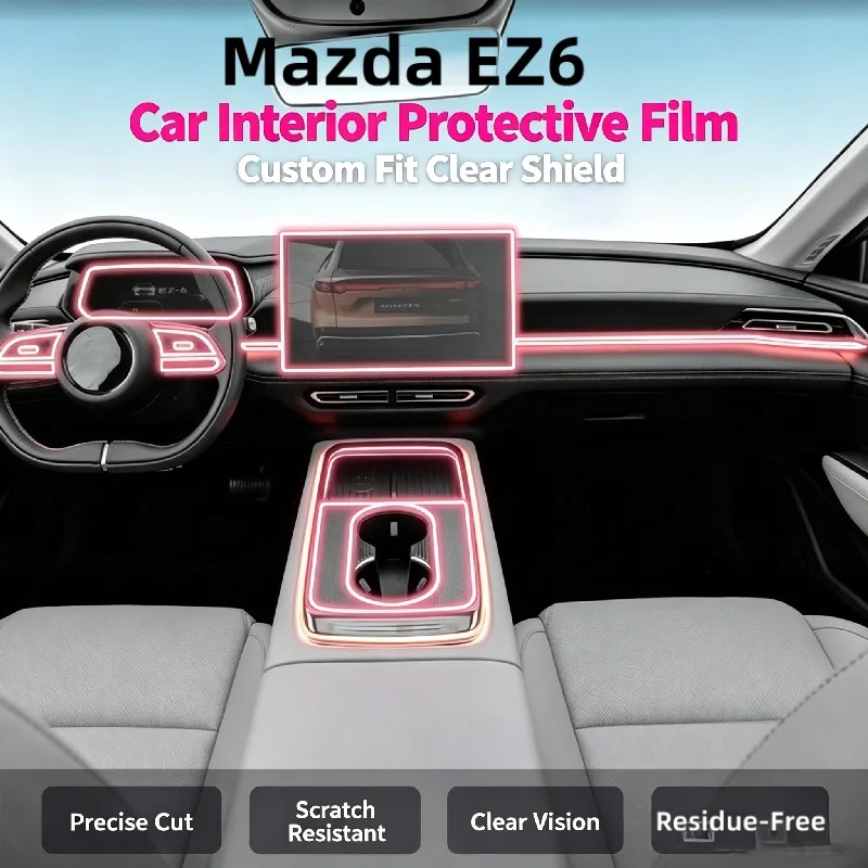 For 24-26 Mazda EZ6 car interior dedicated center console navigation screen transparent protective film