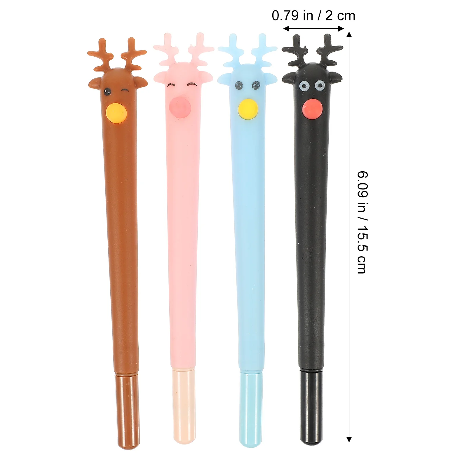 

16pcs Christmas Deer Shaped Ballpoint Pens Blue Ink Multi Color Student Office School Stationery Gift Smooth Writing Comfortable