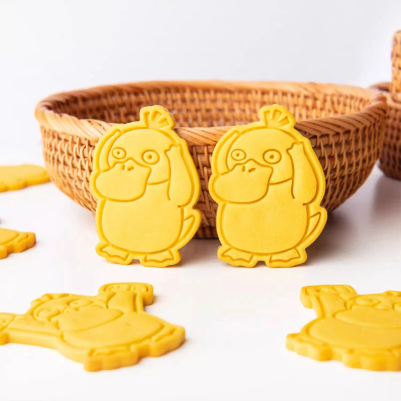 1Pcs Pokemo Psyduck Cookie Cutter Cartoon Figur Köpfe Form für Backen Kekse Kawaii Anime DIY Fondant Kuchen Werkzeuge Zubehör