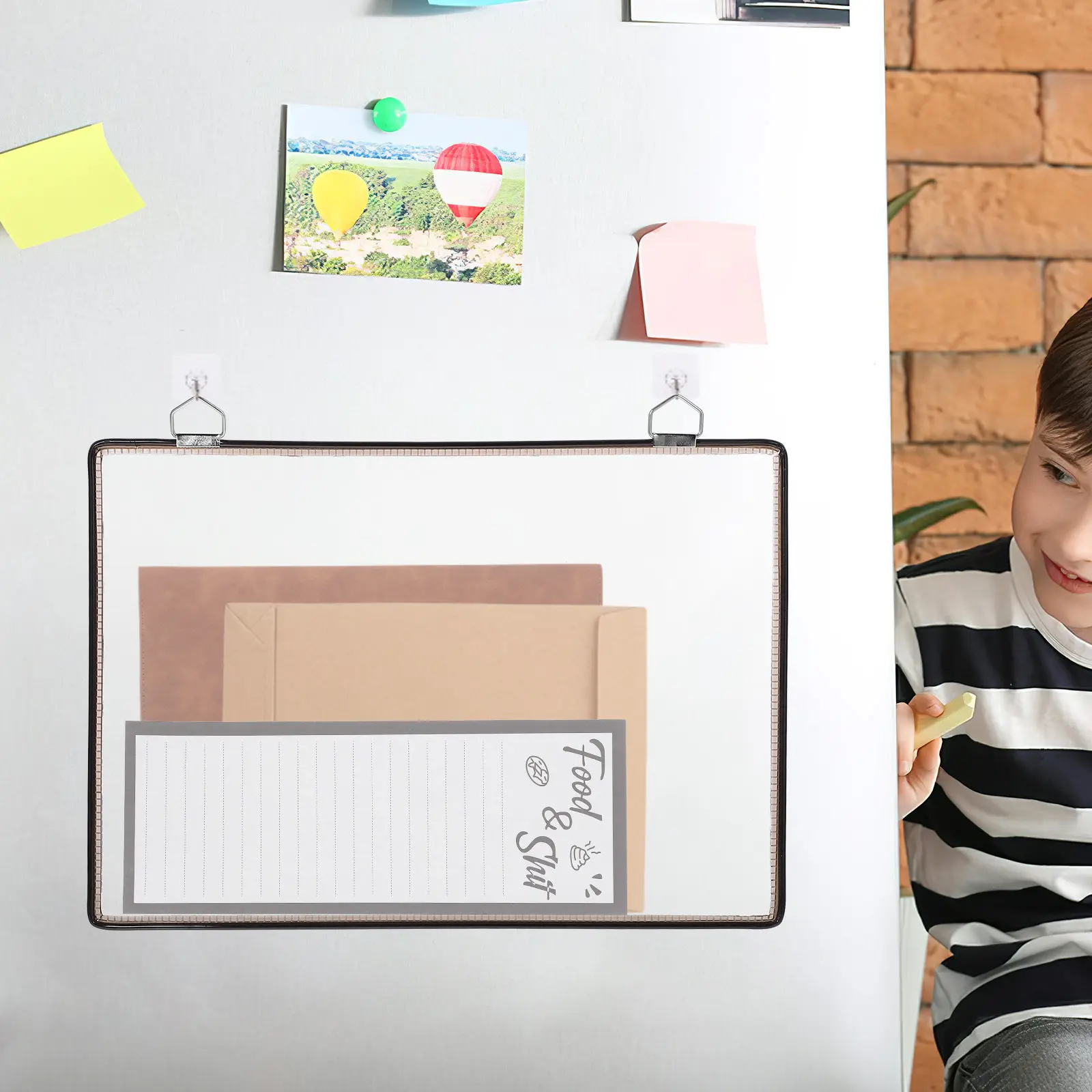 

Transparent Hanging File Organizer Plastic Document Storage Pouch Wall Mount File Holder Wall Organizer for Office Files