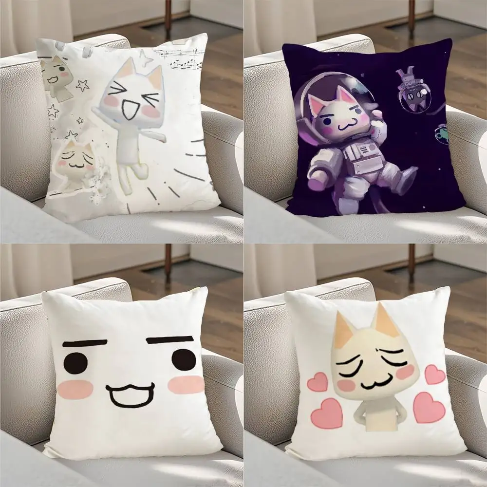 

Toro Inoue Cat Pillow Case Luxury Double-sided For Car Pillows 45x45 Cushions Cover Home And Decoration Sofa Pillowcase 50x50