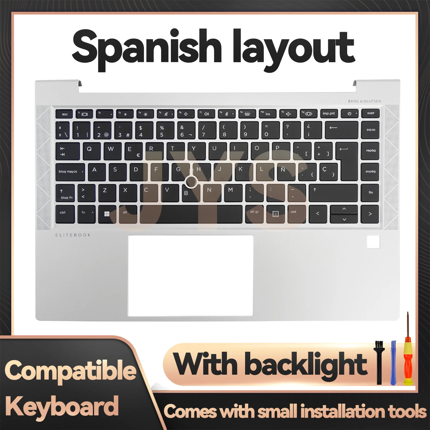 

Подходит для ноутбуков HP EliteBook 840 G7/845 G7/840 G8, корпус C с клавиатурой и подсветкой, испанская раскладка.