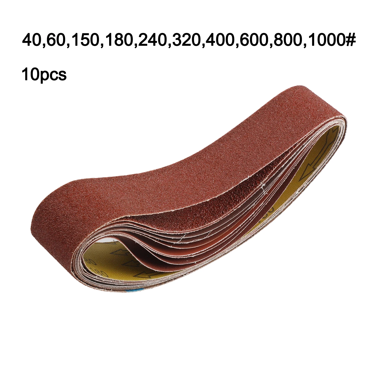 Set of 10 Sanding Belts 50x686mm for Metal and Wood Applications Aluminum Oxide Material for Enhanced Performance