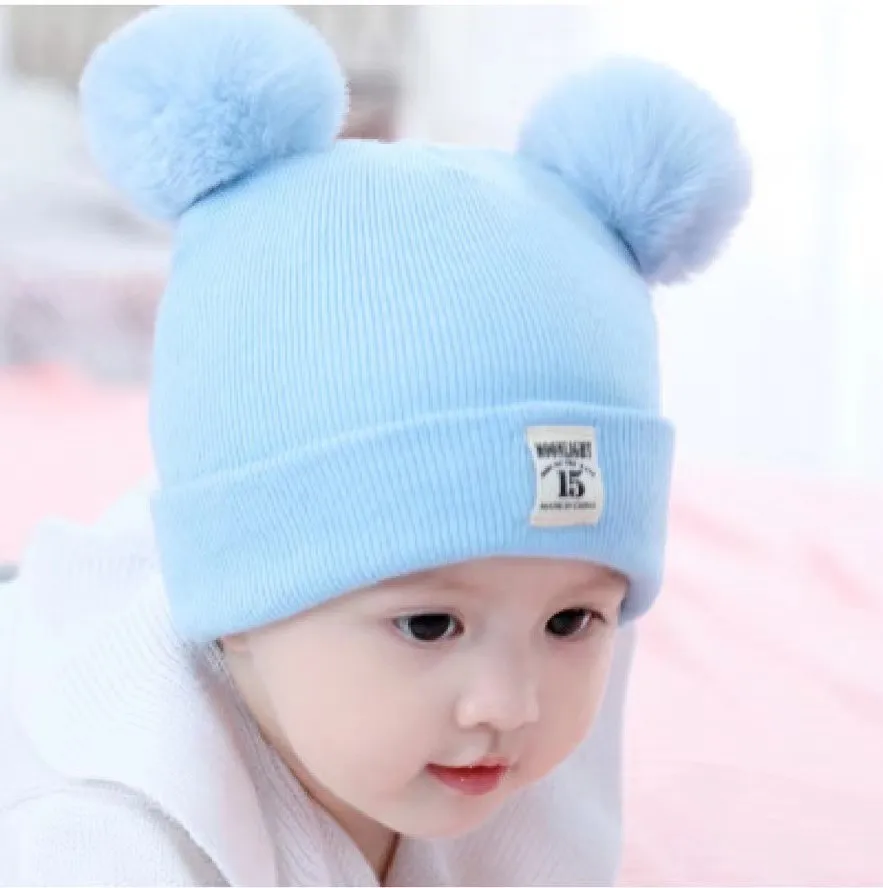 2Pcs Baby Hat Scarf Set Bear Cat Winter Spring Autumn Warm Knit Baby Cap Bonnet Kids Hat Boy Girl Caps Boys Girls Crochet Beanie