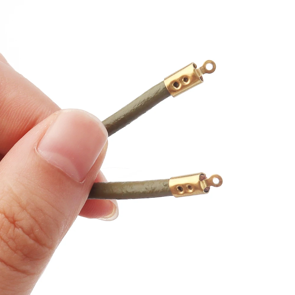 1-5mm Stainless Steel Crimp End Beads Caps Leather Cord Clip Tip Fold Crimp Bead Bracelet Connectors For Jewelry Making