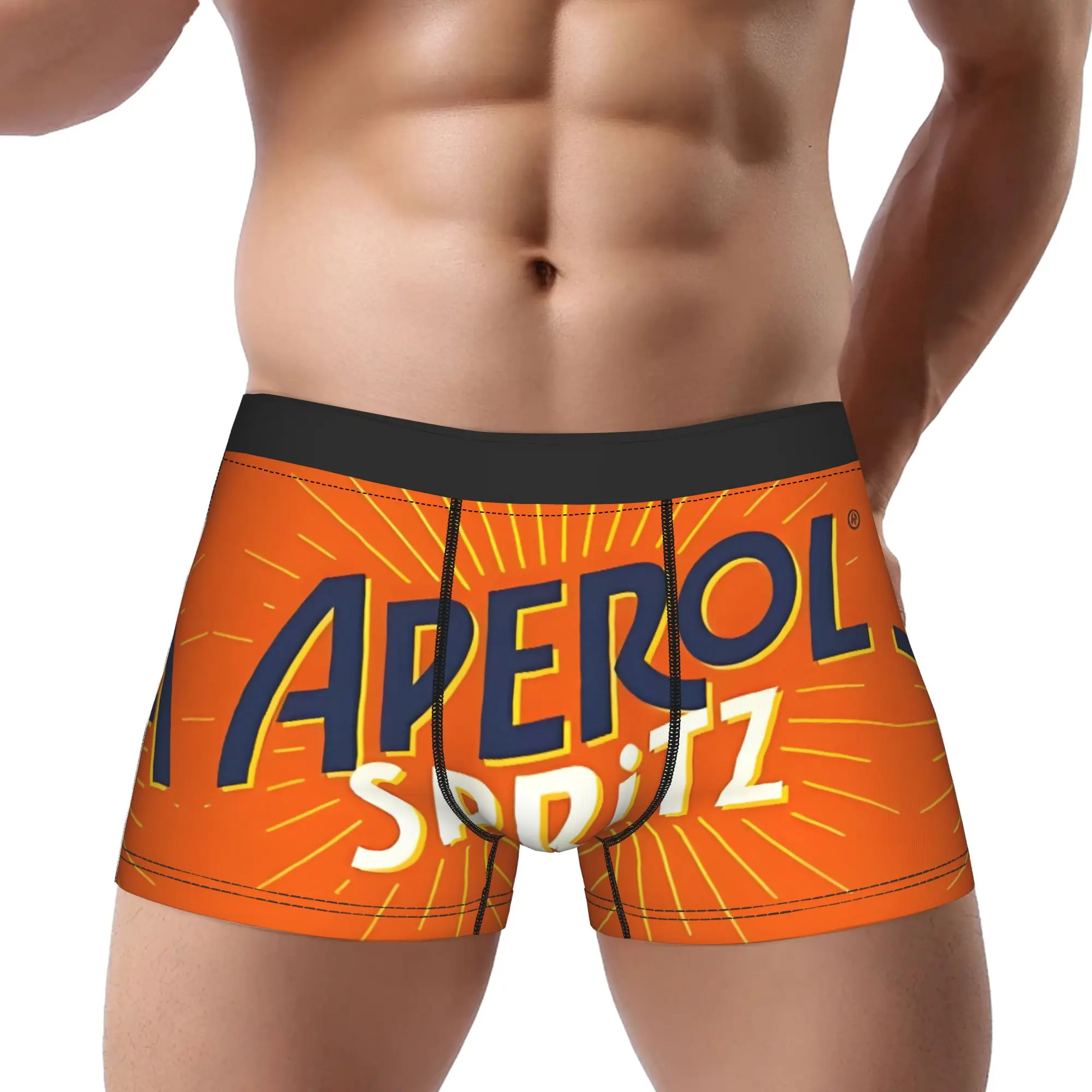 Aperol Spritz Orange Underpants Homme Panties Ropa interior para hombre Calzoncillos tipo bóxer con estampado Aperol