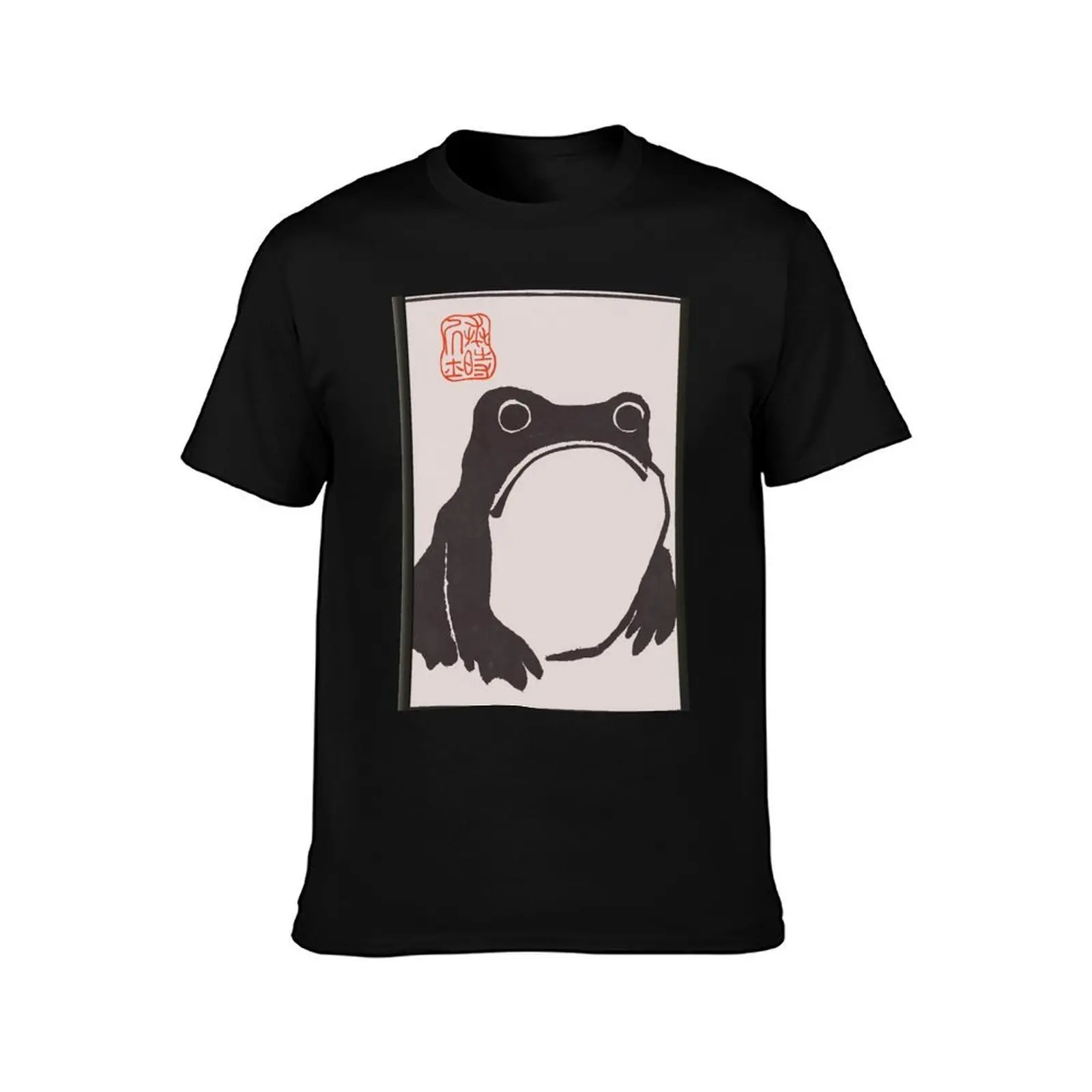 Japon Art Matsumoto Hoji grenouille T-Shirt, Summer Casual Cotton Tee, Oversized Streetwear Tops, Vintage Graphic Print